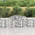 VidaXL Schanskorven 5 st gewelfd 300x30x80 100 cm gegalvaniseerd ijzer