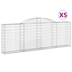 VidaXL Schanskorven 5 st gewelfd 300x30x100 120 cm ijzer