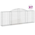 VidaXL Schanskorven 7 st gewelfd 300x30x100 120 cm ijzer