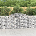 VidaXL Schanskorven 8 st gewelfd 300x30x100 120 cm ijzer