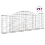 VidaXL Schanskorven 10 st gewelfd 300x30x100 120 cm ijzer