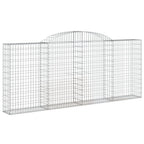 VidaXL Schanskorven 9 st gewelfd 300x30x120 140 cm ijzer