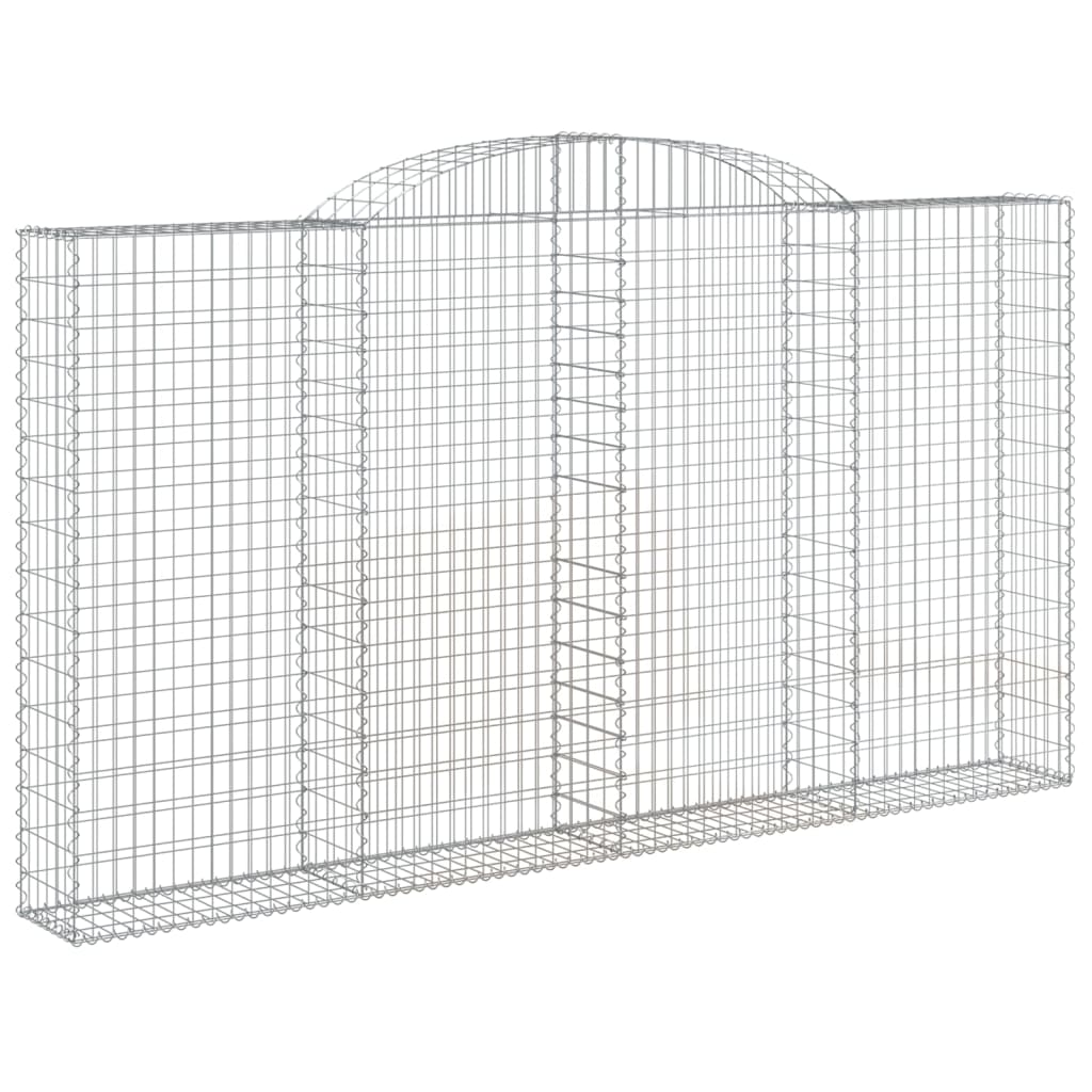 VidaXL Schanskorven 2 st gewelfd 300x30x160 180 cm ijzer