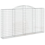VidaXL Schanskorven 2 st gewelfd 300x30x160 180 cm ijzer