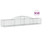 VidaXL Schanskorven 10 st gewelfd 300x50x40 60 cm gegalvaniseerd ijzer