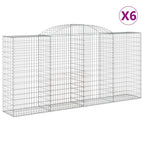 VidaXL Schanskorven 6 st gewelfd 300x50x140 160 cm ijzer