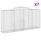 VidaXL Schanskorven 7 st gewelfd 300x50x140 160 cm ijzer