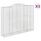 VidaXL Schanskorven 3 st gewelfd 300x50x220 240 cm ijzer