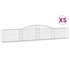 VidaXL Schanskorven 5 st gewelfd 400x30x60 80 cm ijzer