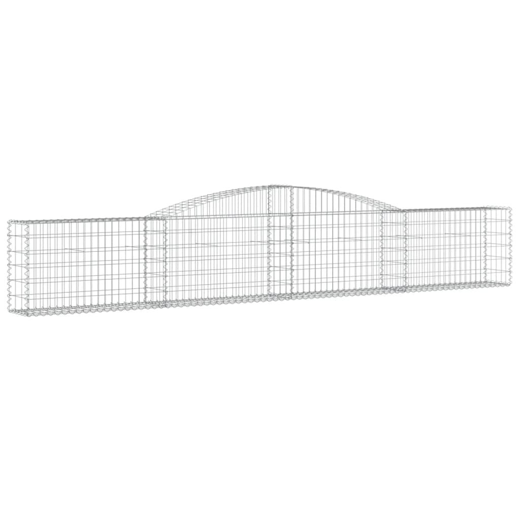 VidaXL Schanskorven 6 st gewelfd 400x30x60 80 cm ijzer