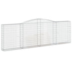 VidaXL Schanskorven 7 st gewelfd 400x30x120 140 cm ijzer