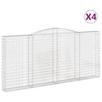 VidaXL Schanskorven 4 st gewelfd 400x30x180 200 cm ijzer
