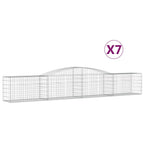 VidaXL Schanskorven 7 st gewelfd 400x50x60 80 cm gegalvaniseerd ijzer