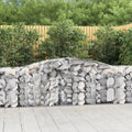 VidaXL Schanskorven 5 st gewelfd 400x50x80 100 cm gegalvaniseerd ijzer