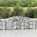 VidaXL Schanskorven 8 st gewelfd 400x50x80 100 cm gegalvaniseerd ijzer