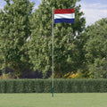 Vidaxl vlag met vlaggenmast nederland 6,08 m aluminium