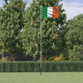 Vidaxl vlag met vlaggenmast ierland 6,08 m aluminium