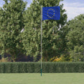 Vidaxl vlag met vlaggenmast europa 6,08 m aluminium
