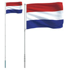 Vidaxl vlag met vlaggenmast nederland 5,5 m aluminium