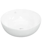 Vidaxl wasbak 44x17 cm rond keramiek wit