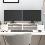 Vidaxl monitorstandaard 100x27,5x15 cm massief grenenhout wit