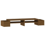 Vidaxl monitorstandaard 100x27,5x15 cm massief grenenhout honingbruin
