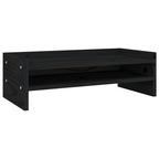 Vidaxl monitorstandaard 50x24x16 cm massief grenenhout zwart