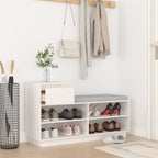 Vidaxl schoenenkast 110x34x61 cm massief grenenhout wit
