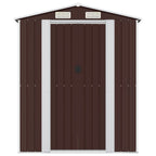 VidaXL Tuinschuur 192x191x223 cm gegalvaniseerd staal donkerbruin