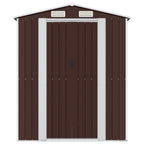 VidaXL Tuinschuur 192x440x223 cm gegalvaniseerd staal donkerbruin