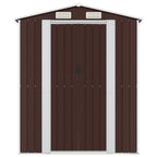 VidaXL Tuinschuur 192x689x223 cm gegalvaniseerd staal donkerbruin
