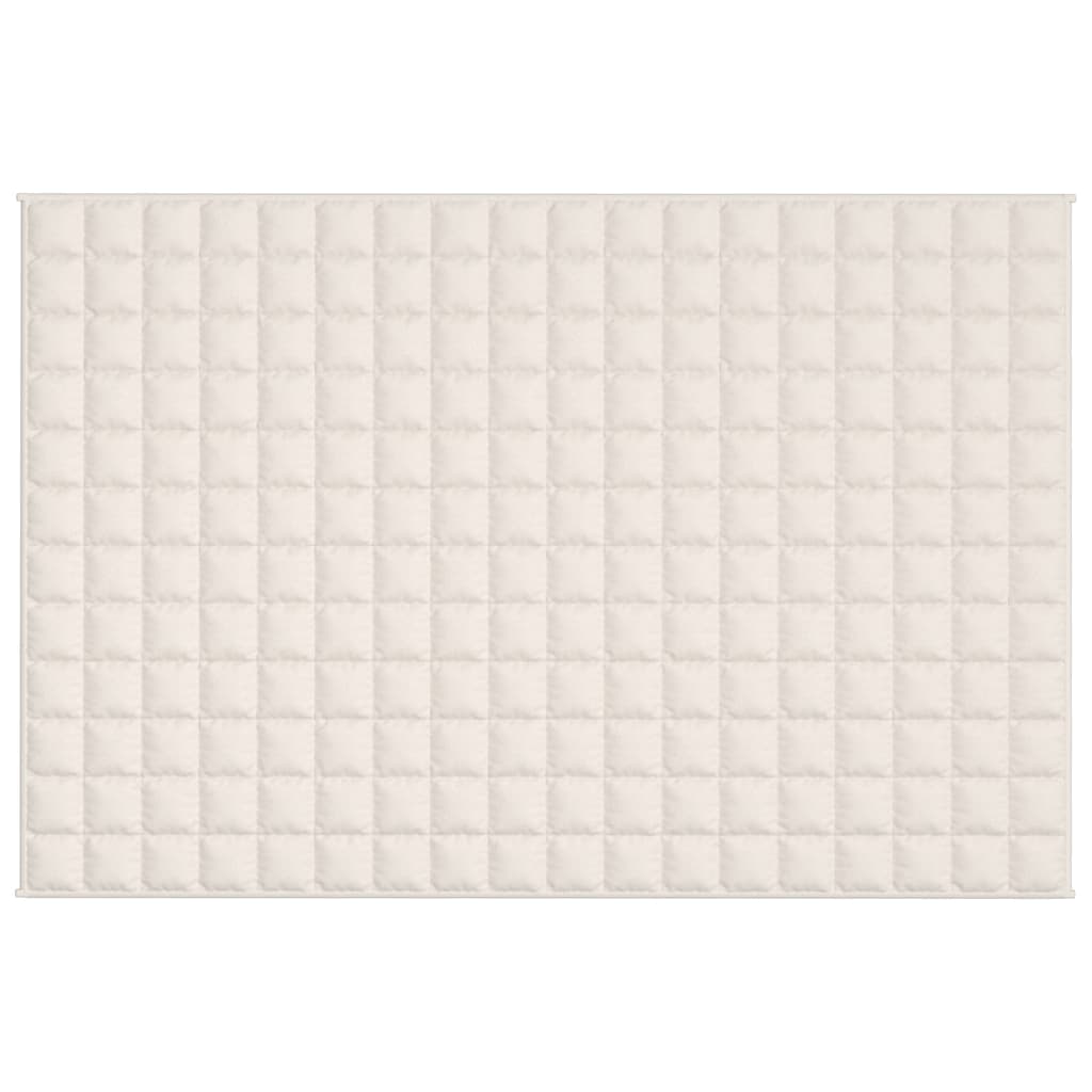 Vidaxl verzwaringsdeken 120x180 cm 9 kg stof lichtcrèmekleurig