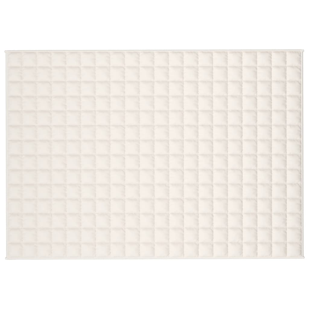Vidaxl verzwaringsdeken 138x200 cm 10 kg stof lichtcrèmekleurig
