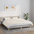 Vidaxl verzwaringsdeken 155x220 cm 7 kg stof lichtcrèmekleurig