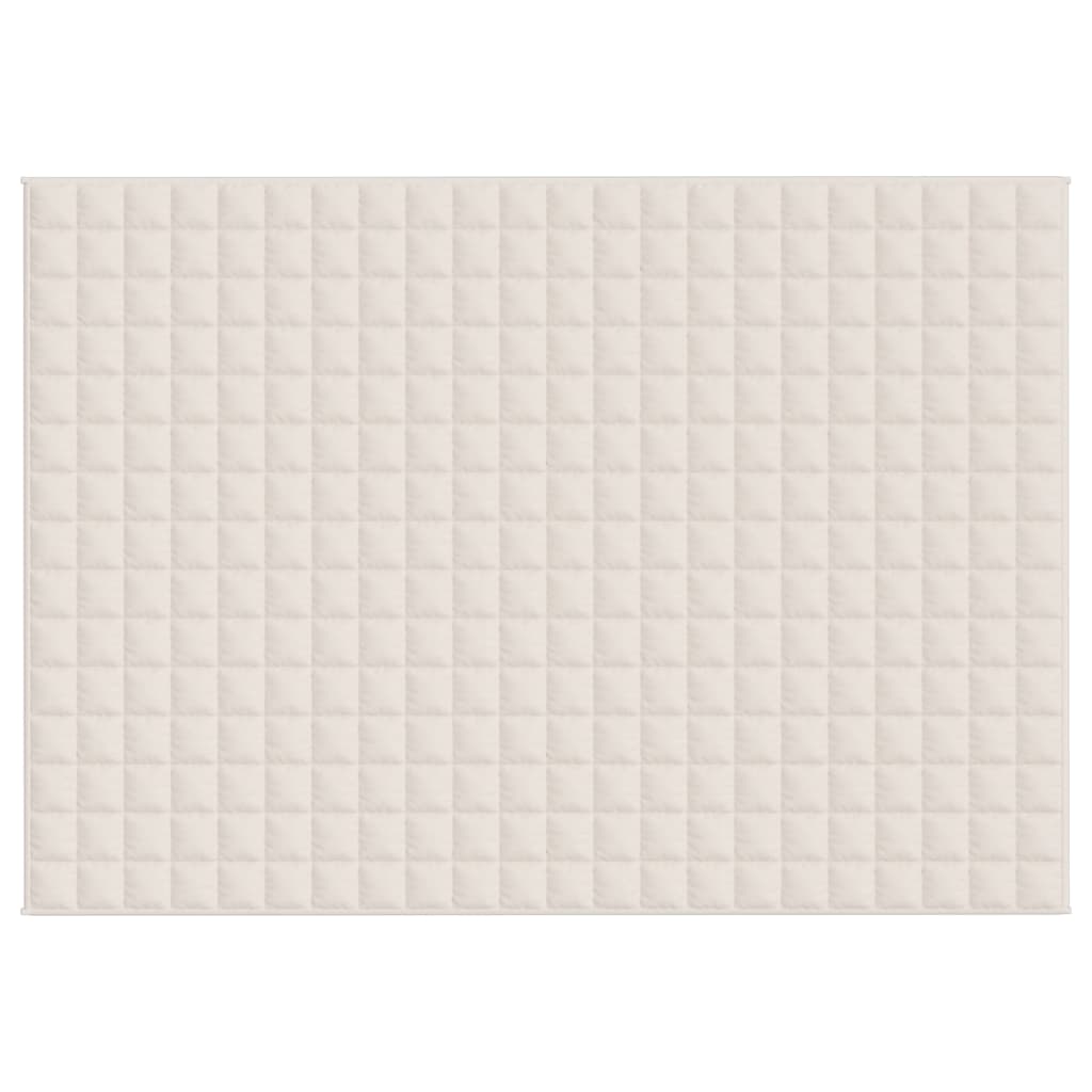 Vidaxl verzwaringsdeken 155x220 cm 11 kg stof lichtcrèmekleurig