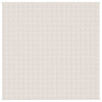 Vidaxl verzwaringsdeken 200x200 cm 13 kg stof lichtcrèmekleurig