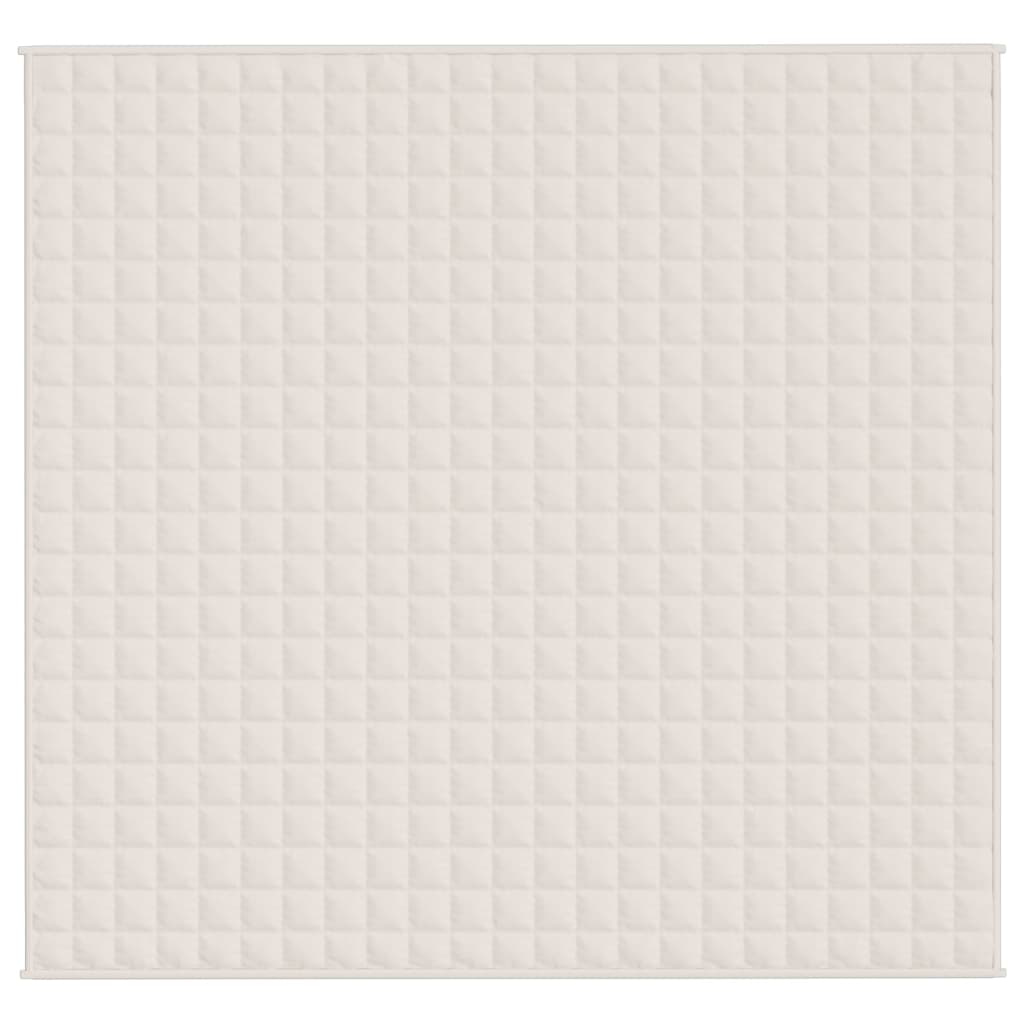 Vidaxl verzwaringsdeken 220x235 cm 11 kg stof lichtcrèmekleurig