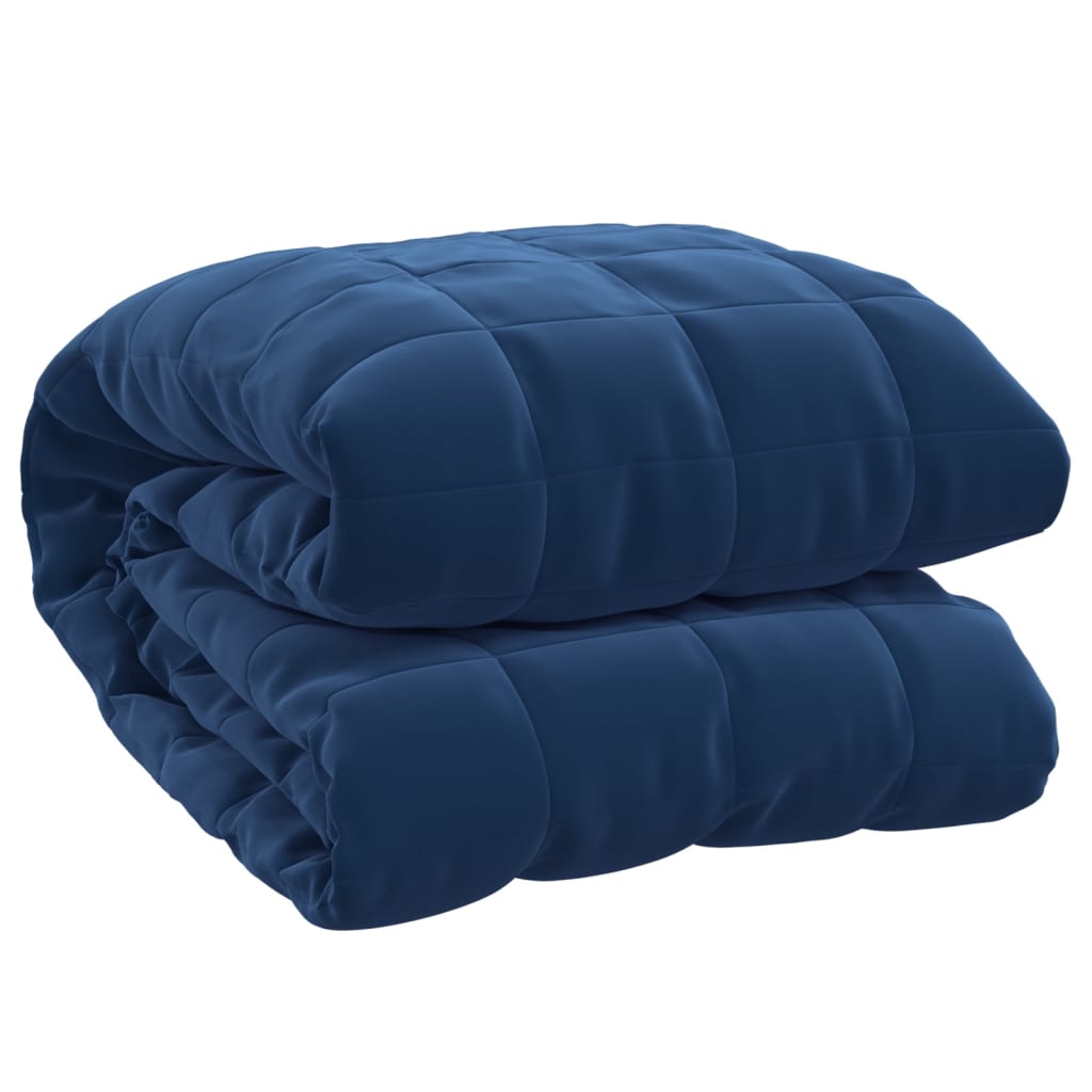 Vidaxl verzwaringsdeken 200x225 cm 9 kg stof blauw