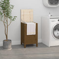 Vidaxl wasmand 44x44x76 cm massief grenenhout honingbruin