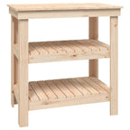 Vidaxl werkbank 78,5x50x80 cm massief grenenhout