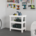 Vidaxl werkbank 78,5x50x80 cm massief grenenhout wit