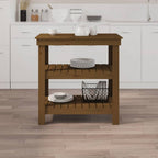 Vidaxl werkbank 78,5x50x80 cm massief grenenhout honingbruin