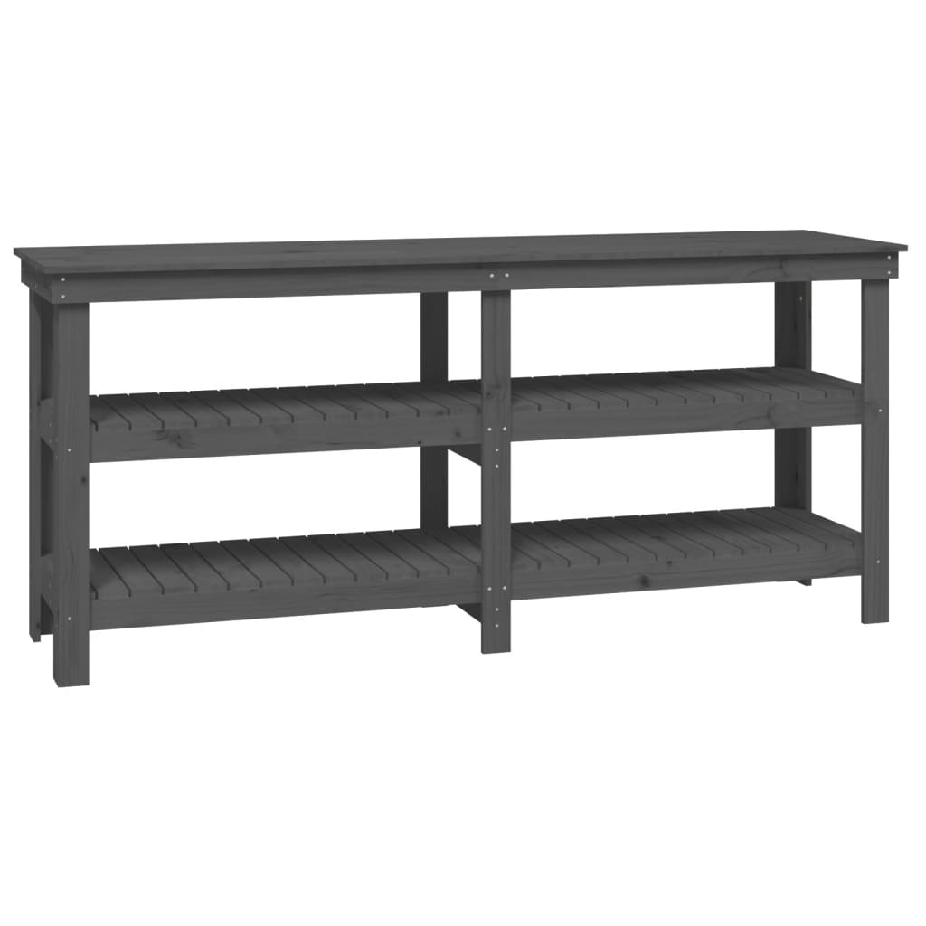 Vidaxl werkbank 181x50x80 cm massief grenenhout grijs
