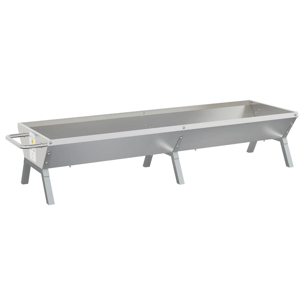 Vidaxl barbecueplaat 158x42x31 cm roestvrij staal zilverkleurig