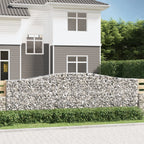 VidaXL Schanskorf gewelfd 400x50x120 140 cm gegalvaniseerd ijzer