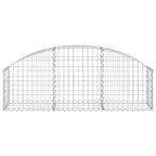Vidaxl schanskorf gewelfd 150x30x40 60 cm gegalvaniseerd ijzer