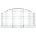 Vidaxl schanskorf gewelfd 150x50x60 80 cm gegalvaniseerd ijzer