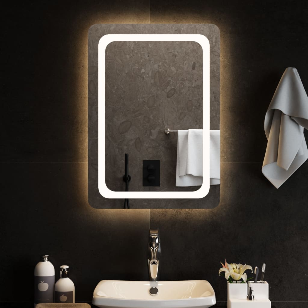 Vidaxl badkamerspiegel led 50x70 cm