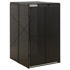 Vidaxl containerberging enkel 70x80x117 cm poly rattan zwart