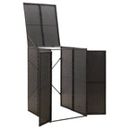 Vidaxl containerberging enkel 70x80x117 cm poly rattan zwart